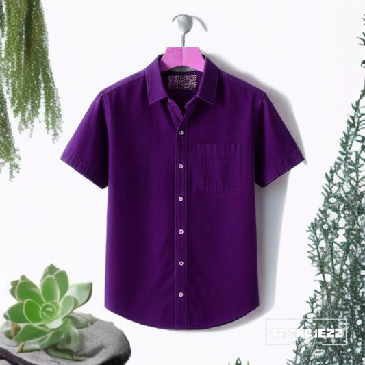 Half Sleeve Perple Color Shirt