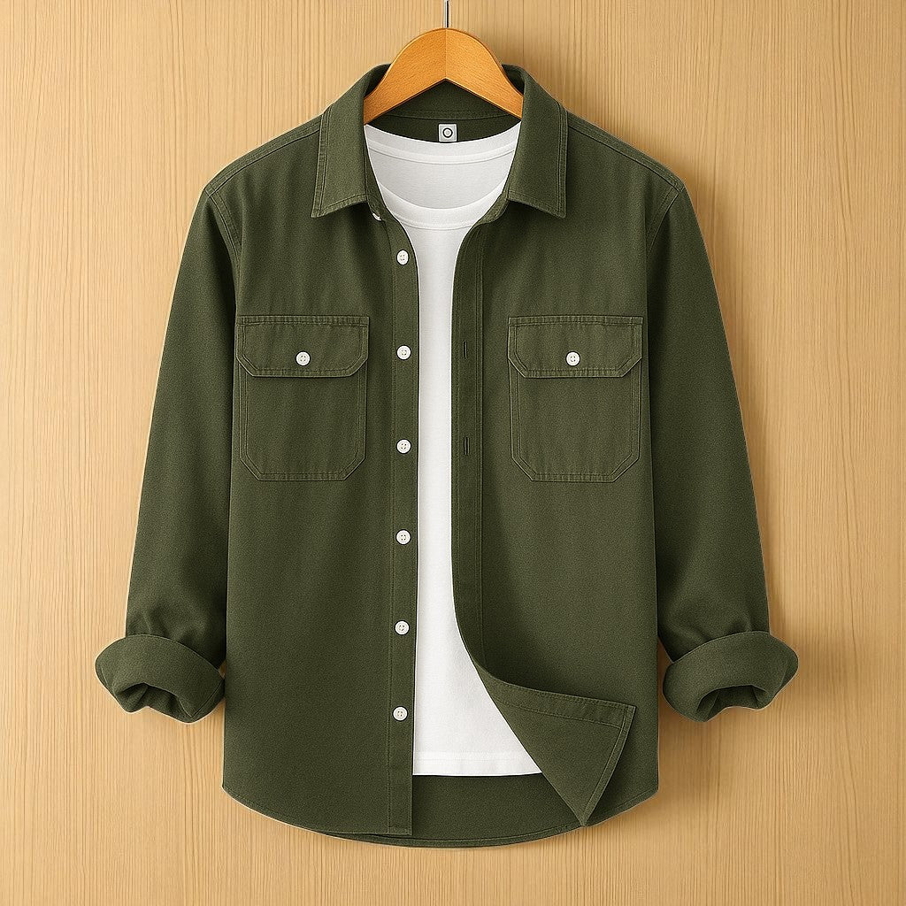 Olive Color Full Sleeve Casual Shirt