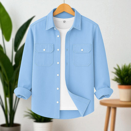 Sky Blue Color Full Sleeve Casual Shirt