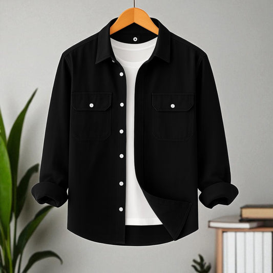Black Color Full Sleeve Casual Shirt