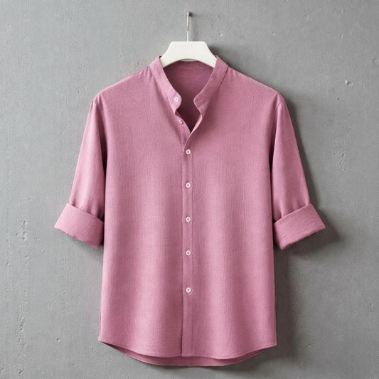 Zafran Band Collar Shirt - Onion