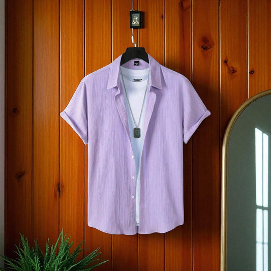 Lite Purple Color Viscox Shirt