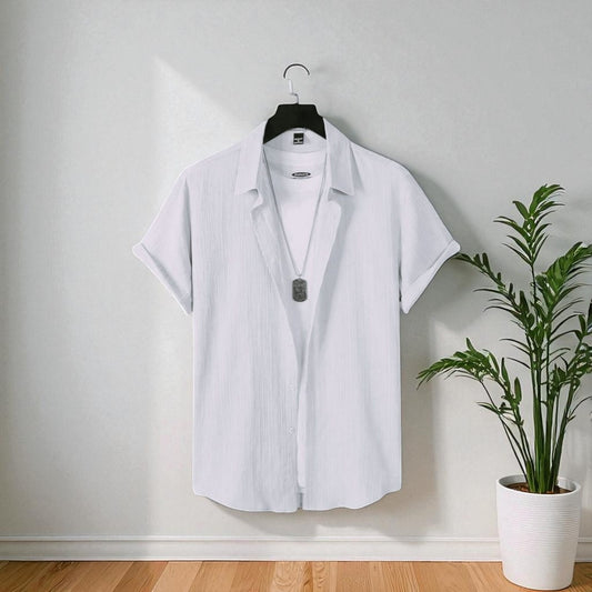 Milk White Color Viscox Shirt