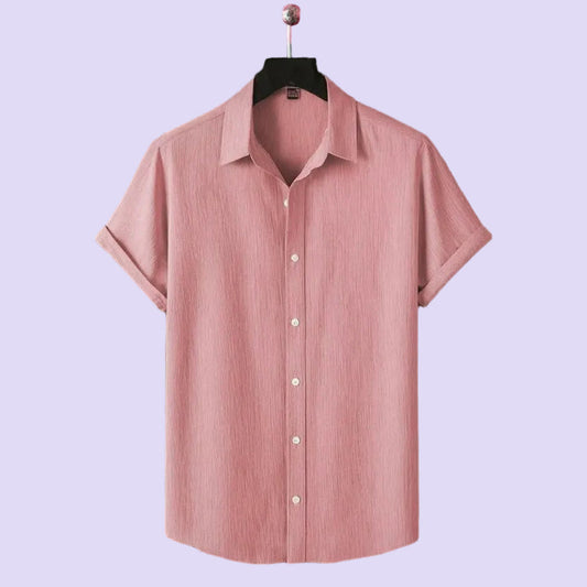 Luxury Pink Color Half Sleeve Shirt
