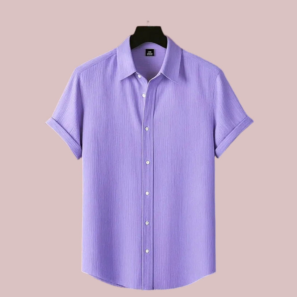 Luxury Lite Purple Color Half Sleeve Shirt